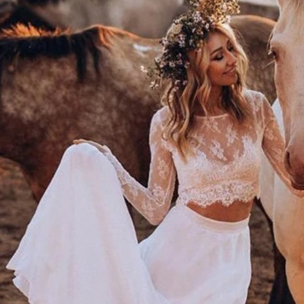 2 Piece Wedding Dress set